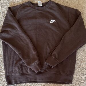 Nike Men's Dark Brown Crewneck Sweater